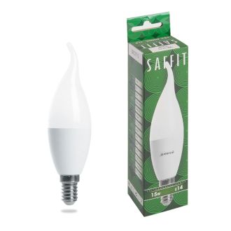 Лампа светодиодная SAFFIT SBC3715 Свеча на ветру E14 15W 230V 6400K, 55208