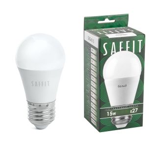 Лампа светодиодная SAFFIT SBG4515 Шарик E27 15W 230V 4000K, 55213