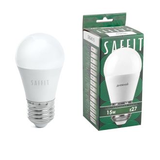 Лампа светодиодная SAFFIT SBG4515 Шарик E27 15W 230V 6400K, 55214