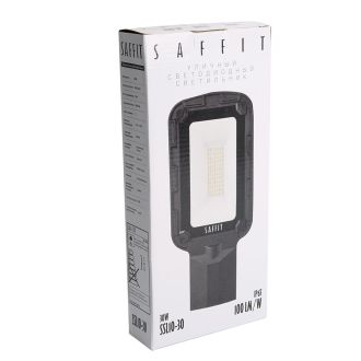 Светодиодный уличный консольный светильник SAFFIT SSL10-30 30W 5000K 230V, черный, 55232
