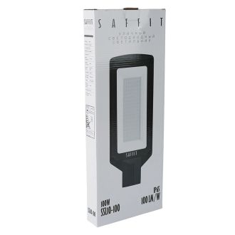 Светодиодный уличный консольный светильник SAFFIT SSL10-100 100W 5000K 230V, черный, 55234