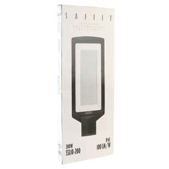 Светодиодный уличный консольный светильник SAFFIT SSL10-200 200W 5000K 230V, черный, 55236