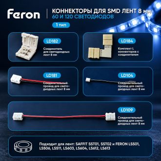 Лента светодиодная SST01 SAFFIT 60SMD(2835)/m 6Вт/м 12V 5000*8*1.22мм 3000K, IP20, 55237