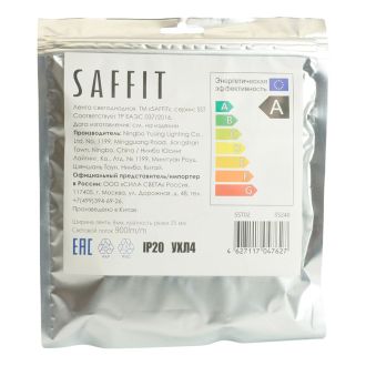 Лента светодиодная SST02 SAFFIT 120SMD(2835)/м 9.6Вт/м 12V 5000*8*1.22мм 3000К, IP20, 55240