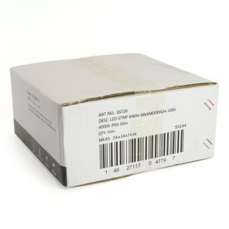 Лента светодиодная SST20 SAFFIT 60SMD(2835)/м 6Вт/м 220V 50м, 4000K, IP65, 55244 (комплект 50 шт.)