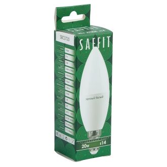 Лампа светодиодная SAFFIT SBC3720 Свеча E14 20W 230V 2700K, 55272