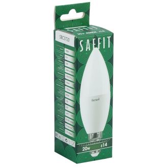 Лампа светодиодная SAFFIT SBC3720 Свеча E14 20W 230V 4000K, 55273