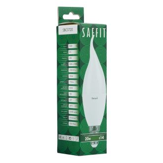 Лампа светодиодная SAFFIT SBC3720 Свеча на ветру E14 20W 230V 4000K, 55275