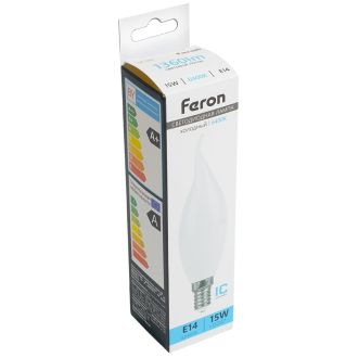 Лампа светодиодная SAFFIT SBC3720 Свеча на ветру E14 20W 230V 6400K, 55276