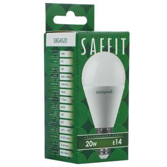 Лампа светодиодная SAFFIT SBG4520 Шарик E14 20W 230V 6400K, 55280