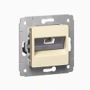 Телефонная розетка RJ-11 слоновая кость, Cariva