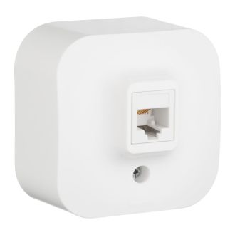 Телефонная розетка RJ-11 белая, Quteo
