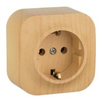 Legrand (IEK) Розетка простая цвета дерево, Quteo IP 20, 7822711