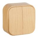 Выключатель двухклавишный цвета дерево, Quteo, Legrand (IEK) 7822621 Выключатель двухклавишный цвета дерево, Quteo, Legrand (IEK) 7822621