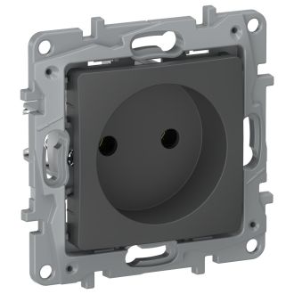 Розетка без заземления цвета графит, Etika, Legrand (IEK) 6712201