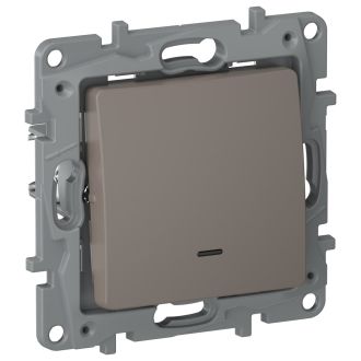 Выключатель с подсветкой цвета капучино, Etika, Legrand (IEK) 6714031
