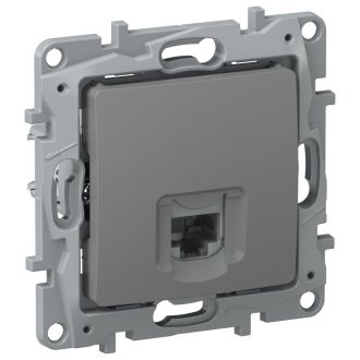 Розетка интернет RJ-45 кат. 6 цвета мокрый асфальт, Etika, Legrand (IEK) 6715531