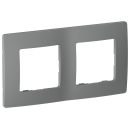 Рамка 2 поста цвета мокрый асфальт, Etika, Legrand (IEK) 6721521