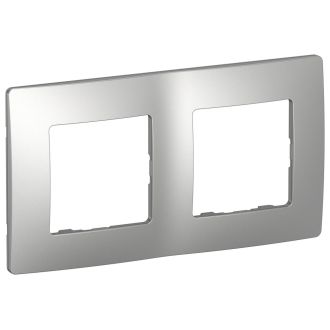 Рамка 2 поста алюминий, Etika, Legrand (IEK) 6725521