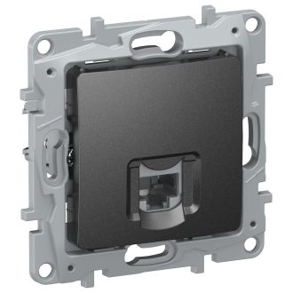 Розетка интернет RJ-45 кат. 6 цвета антрацит, Etika, Legrand (IEK) 6726531