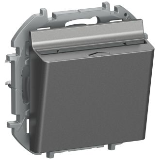 Выключатель карточный 10А, Inspiria, цвет алюминий, Legrand (IEK) 6730021