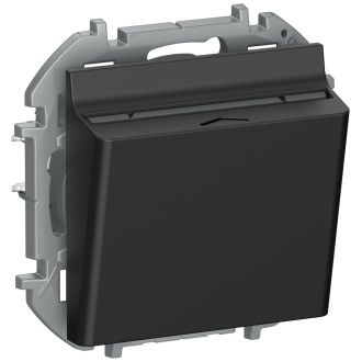 Выключатель карточный 10А, Inspiria, цвет чёрный матовый, Legrand (IEK) 6730091