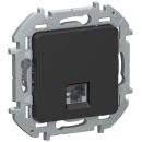 Розетка RJ-45 кат. 5e UTP чёрный матовый, Inspiria, Legrand (IEK) 6731191