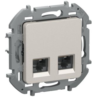 Роз2ХRJ45 5e UTP цвета шампань INSPIRIA, Legrand (IEK) 6731281