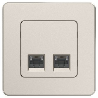 Роз2ХRJ45 5e UTP цвета шампань INSPIRIA, Legrand (IEK) 6731281