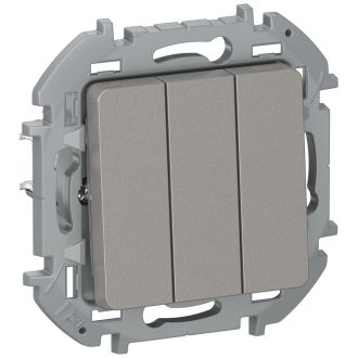 Выключатель 3-кл. сх05 10АХ, Inspiria, цвет дымчатый, Legrand (IEK) 6735471