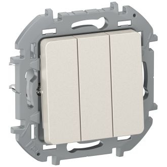 Выключатель 3-кл. сх05 10АХ, Inspiria, цвет шампань, Legrand (IEK) 6735481