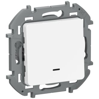 Переключатель с подсветкой/индикацией белый, Inspiria, Legrand (IEK) 6736601