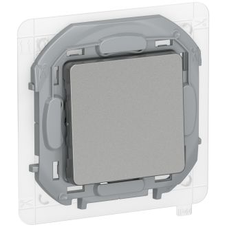 Переключатель  пылевлагозащитный IP44 аллюминий, Inspiria, Legrand (IEK) 6736721