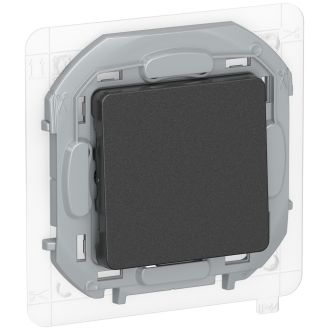 Переключатель  пылевлагозащитный IP44,  антрацит, Inspiria, Legrand (IEK) 6736731