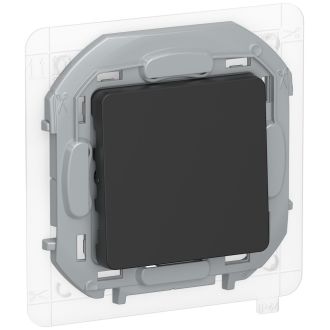 Переключатель пылевлагозащитный IP44, чёрный матовый, Inspiria, Legrand (IEK) 6736791