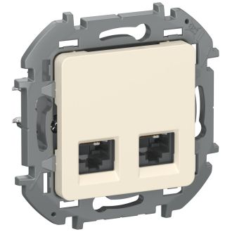 Двойная розетка RJ 45 - категория 6 - UTP - INSPIRIA - Слоновая кость, Legrand (IEK) 6738411