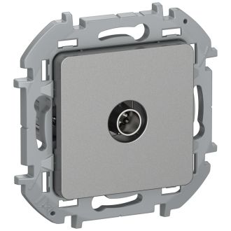 Розетка  TV - проходная алюминий, Inspiria, Legrand (IEK) 6738621