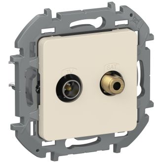 Розетка  TV-спутниковая слоновая кость, Inspiria, Legrand (IEK) 6738811