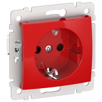 Розетка с защитными шторками красная, Valena, Legrand (IEK) 6943271