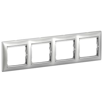 Рамка 4 поста - Legrand Valena - алюминий, Legrand (IEK) 6943331