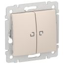 Выключатель двухклавишный с подсветкой - Legrand Valena - 10А 250В схема 5L безвинтовые зажимы - песочный, Legrand (IEK) 6944431 Выключатель двухклавишный с подсветкой - Legrand Valena - 10А 250В схема 5L безвинтовые зажимы - песочный, Legrand (IEK) 6944431