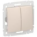 Выключатель двухклавишный песочный, Valena, Legrand (IEK) 6944851