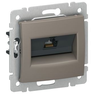 RJ-45 UTP 1 разъем с захватами - цвета капучино, Valena, Legrand (IEK) 6945381