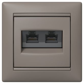 RJ-45 UTP 1 разъем с захватами - цвета капучино, Valena, Legrand (IEK) 6945381
