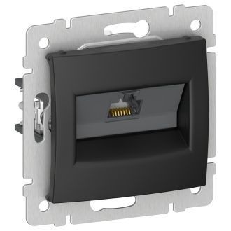 RJ-45 UTP 1 разъем на захватах чёрный матовый, Valena, Legrand (IEK) 6945421