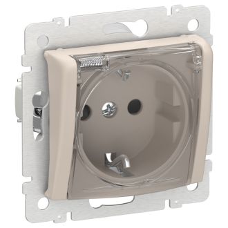 Розетка с откидной крышкой песочная, Valena, Legrand (IEK) 6945711
