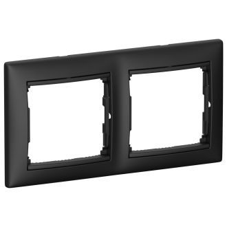 Рамка 2 поста чёрный матовый, Valena, Legrand (IEK) 6945721