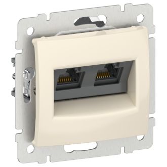 RJ-45 UTP 2 разъема с захватами - слоновая кость, Valena, Legrand (IEK) 6956261