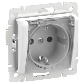Розетка влагозащищенная IP 44 с защитными шторками белая,  DIY Valena, Legrand (IEK) 6956411