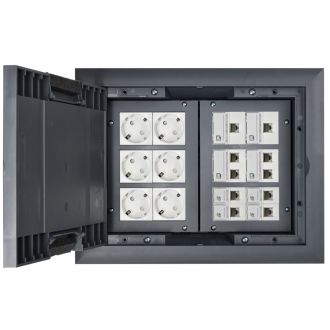 PRIMER Лючок напольный на 24 модуля ONFLOOR 24, IEK KNL-80-16-7012